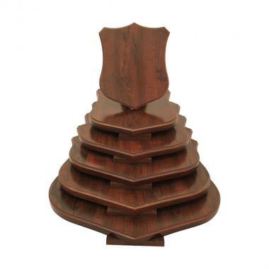 Wooden shield plaque WSF - 3